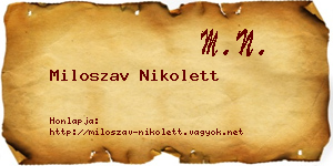 Miloszav Nikolett névjegykártya